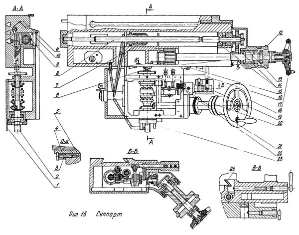 Суппорт фрезерного верстата 6М76П